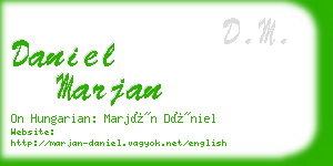 daniel marjan business card